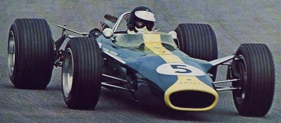 Jim Clark sur la Lotus 49 en 1967.